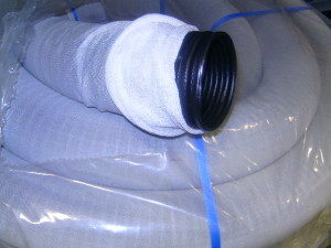 Geotextile around Drainage Pipes – A New House, geofabric for sock on ag pipe