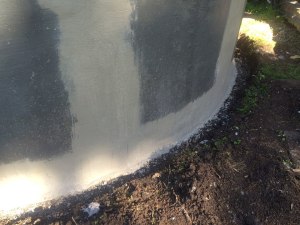 Repaired external Concrete Tanks Leaking Water might look like this